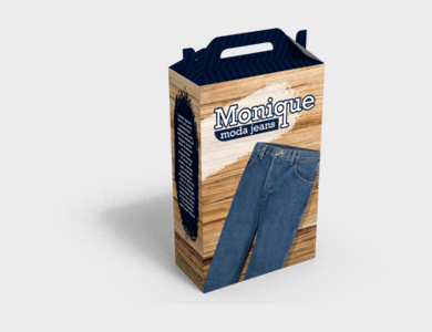 Caixa de Presente Grande com Alça Couchê 300g Laminação Fosca 18,9x9x27cm - 4x0 - 100 unid