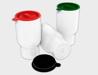 Copo Veicular em Polímero para Sublimação 550ml - 5 unid