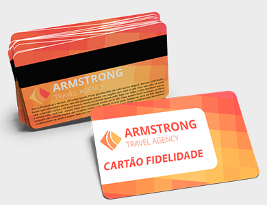 Cartão Fidelidade com Arte Única em PVC 0,76mm Cristal Frente e Verso Fosco 8,5x5,4cm - 4x0 - 5000 unid