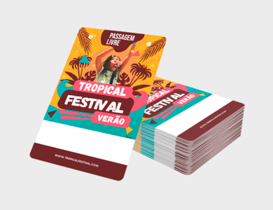 Credencial com Dois Furos Supremo 300g Sem Verniz 10x15 cm - 4x0 - 500 unid