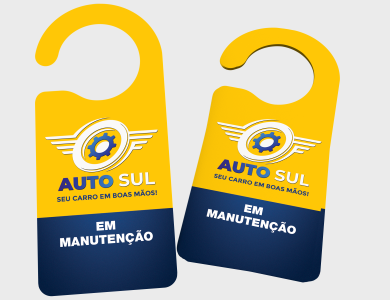 Display de Retrovisor em PVC 0,5mm Fosco Frente e Verso 8,5x20cm - 4x4 - 500 unid