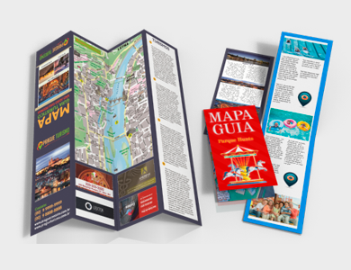 Mapa/Guia Couchê 90g Sem Verniz 45,6x42,3cm - 4x4 - 1000 unid